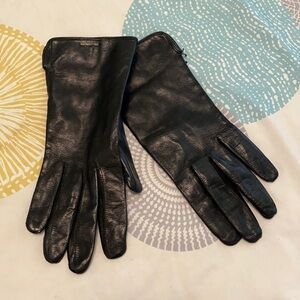 Coach black leather  gloves
